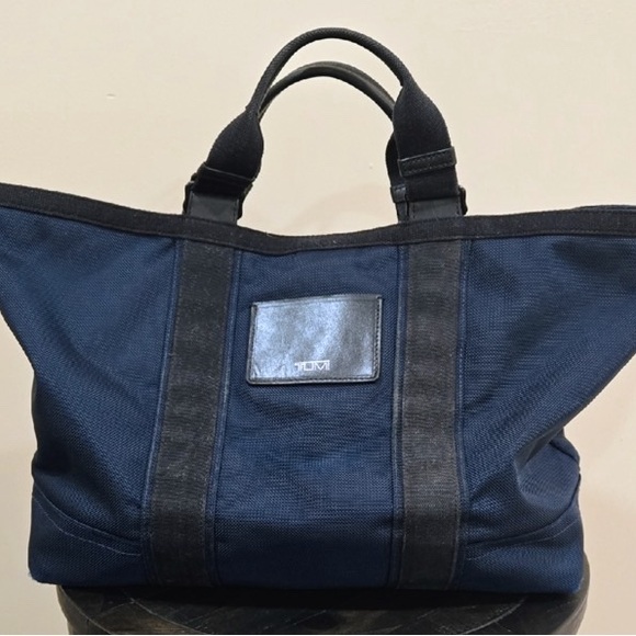 Tumi Blue and Black Duffel Bag
